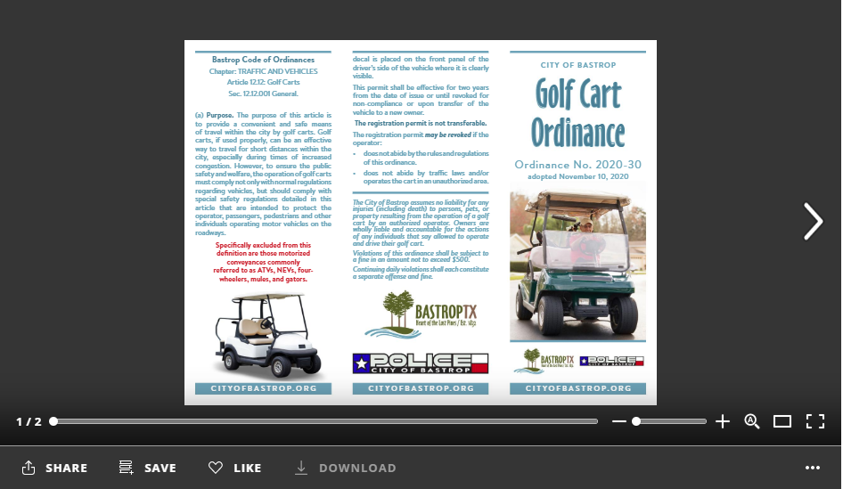 Golf Cart Brochure
